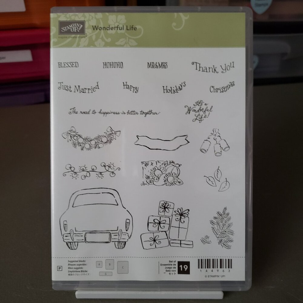 Stampin' Up! 'WONDERFUL LIFE' Photopolymer Stamp Set (Used)